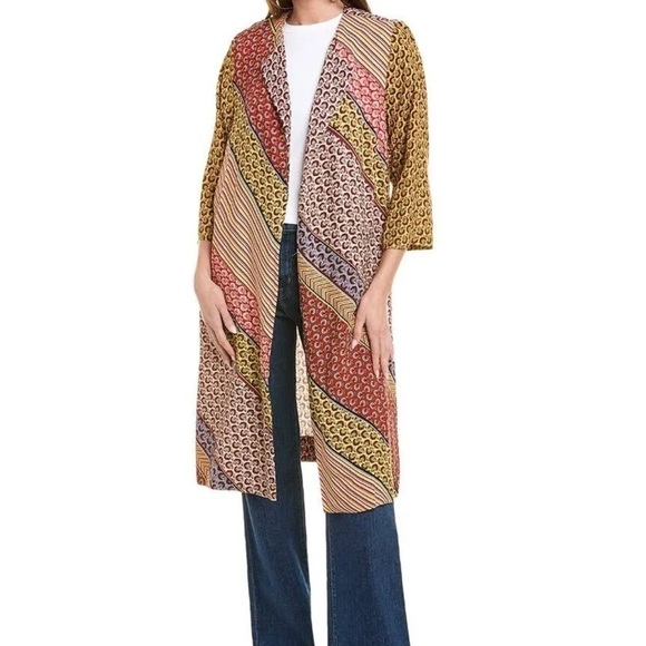 CABI POET JACKET size small kimono duster patchwork #5664 - Picture 3 of 13